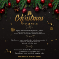 Christmas Menu Instagram Wpis na Instagrama template