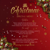 Red Christmas Special Menu Iphosti le-Instagram Template