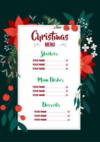 Christmas Menu List Ads Template | PosterMyWall