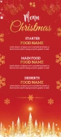 Christmas Menu Rack Card Carte à crémaillère template