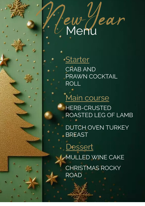 New year menu Template | PosterMyWall