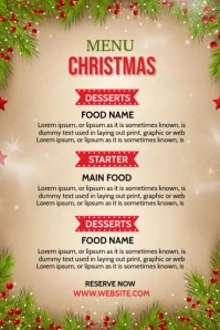 Christmas menu Tumblr Graphic template