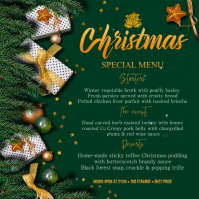 Christmas Menu Video สี่เหลี่ยมจัตุรัส (1:1) template
