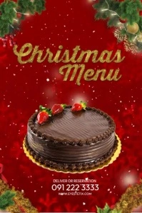 Christmas Menu Video Poster template