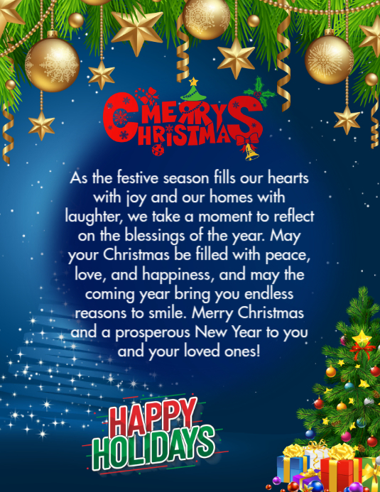 Christmas Message Ad Volantino (US Letter) template