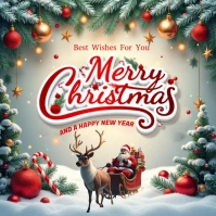 christmas message Instagram Post template