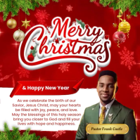 christmas message Publicación de Instagram template