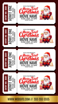 Christmas Movie Tickets WhatsApp Status template
