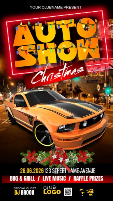 Copy of Christmas Muscle Car | PosterMyWall