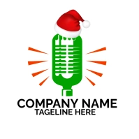 Christmas music logo template