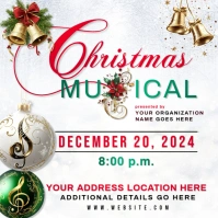 Christmas Musical Publicación de Instagram template