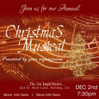 Rouge Christmas Musical Event Quadrato Template