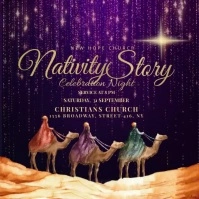 Christmas Nativity Instagram Post template
