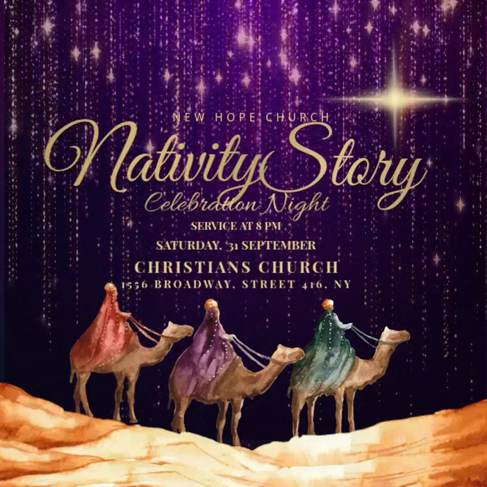 Nativity Posts Christmas Nativity Template | PosterMyWall