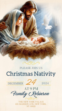 Christmas Nativity Instagram Story template