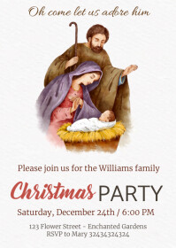 Nativity Christmas Party Invitation Template | PosterMyWall