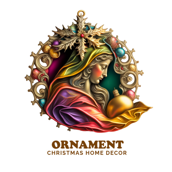 Nativity Performance Logo Christmas Nativity Ornament Logo Template | PosterMyWall