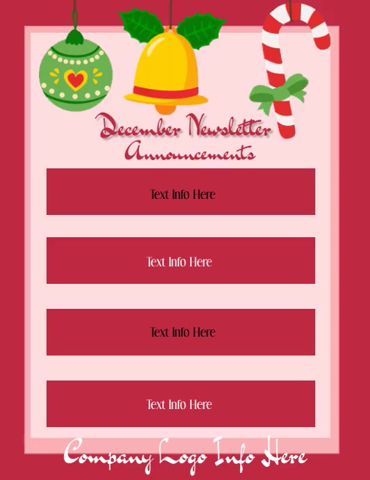 Christmas Newsletter Announcements Animated Template | PosterMyWall