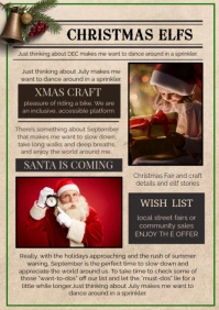 Christmas  newsletter A4 template