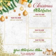 Christmas newsletter poster Publicação no Instagram template