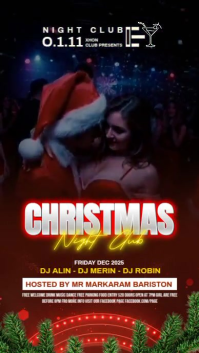 Christmas night club party Instagram Reel template