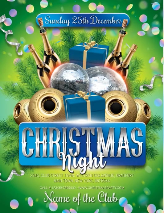 Christmas Night Flyer template