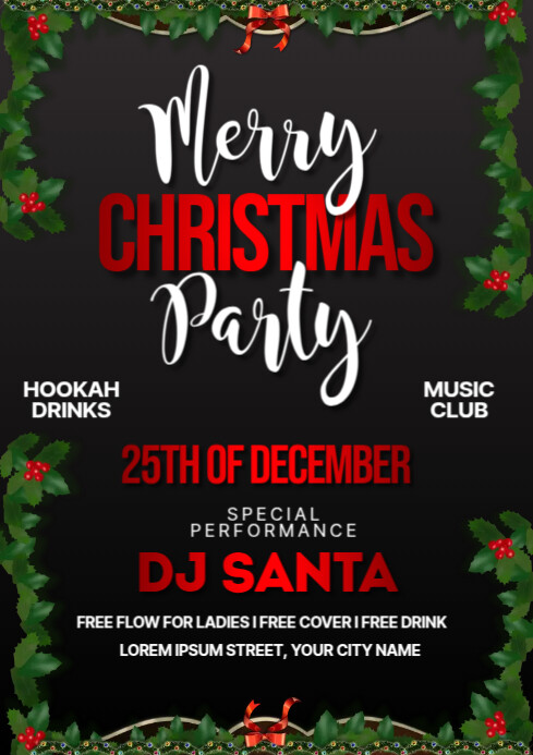 Christmas Night Party Template | PosterMyWall