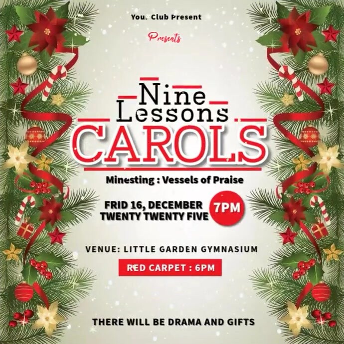 Christmas Nine Lessons Carols Template PosterMyWall christmas-nine-lessons-carols-template-postermywall