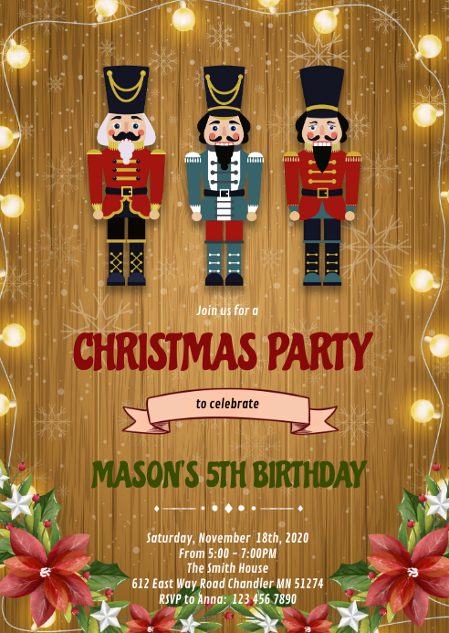 Christmas Nutcracker Theme Invitation Template PosterMyWall
