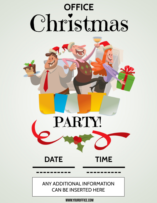 CHRISTMAS OFFICE PARTY Template | PosterMyWall