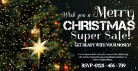 Christmas On Super Sale Ads Facebook Event Cover template