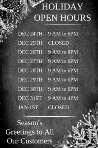 610 Opening Hours Customizable Design Templates Postermywall