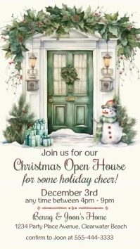 Christmas Open House Invitation Instagram Story template