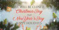 Christmas Open Times Business Hours Facebook Shared Image template