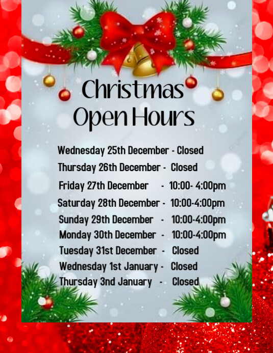 Christmas Opening Hours Template PosterMyWall christmas-opening-hours-template-postermywall
