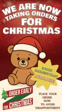 Christmas orders open instagram post design template