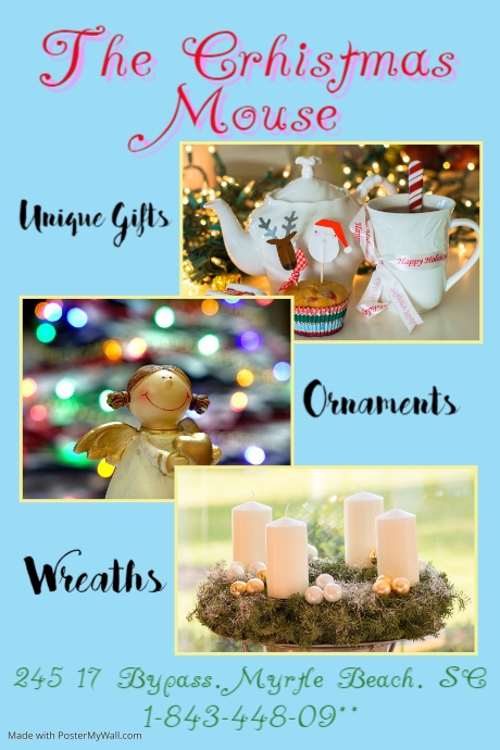 christmas ornaments template postermywall