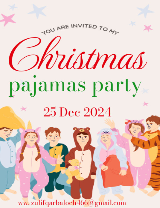 Copy of Christmas pajamas party | PosterMyWall