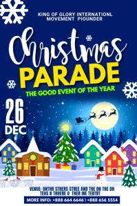 Christmas parade Poster template