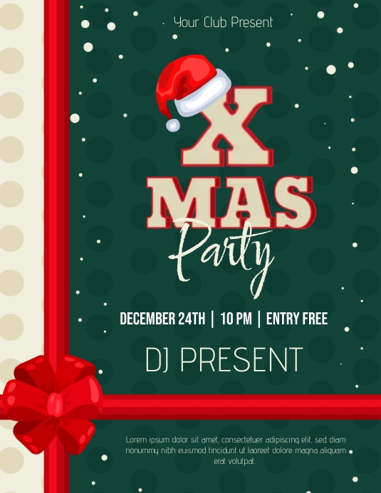 Christmas Part Flyer Template Santa
