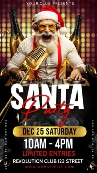 Christmas dance night,Santa party,event,2025 Instagram-verhaal template