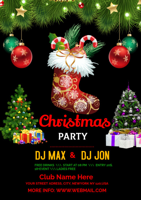 Christmas Party  A1 template