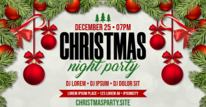 CHRISTMAS PARTY BANNER Imagen Compartida en Facebook template