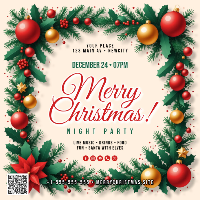 Christmas Party Banner Template | PosterMyWall