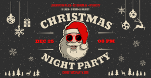 CHRISTMAS PARTY BANNER Imagen Compartida en Facebook template