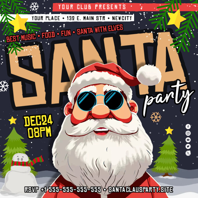 Christmas Party Banner Template PosterMyWall christmas-party-banner-template-postermywall
