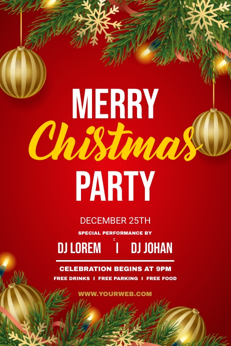 Christmas party banner Template | PosterMyWall