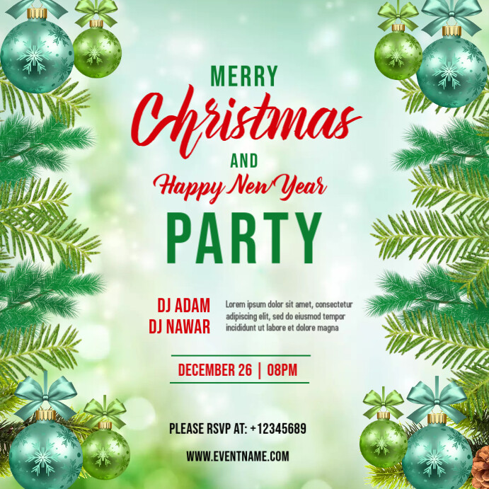 Christmas Party Banner Template | PosterMyWall