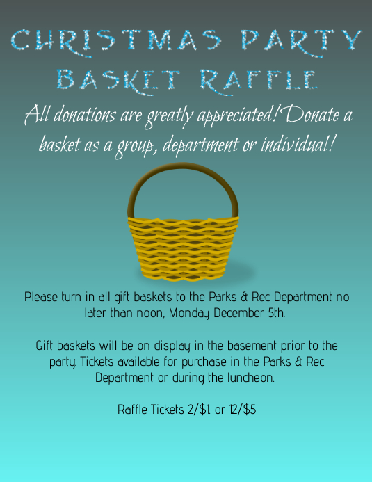Basket Raffle Flyer