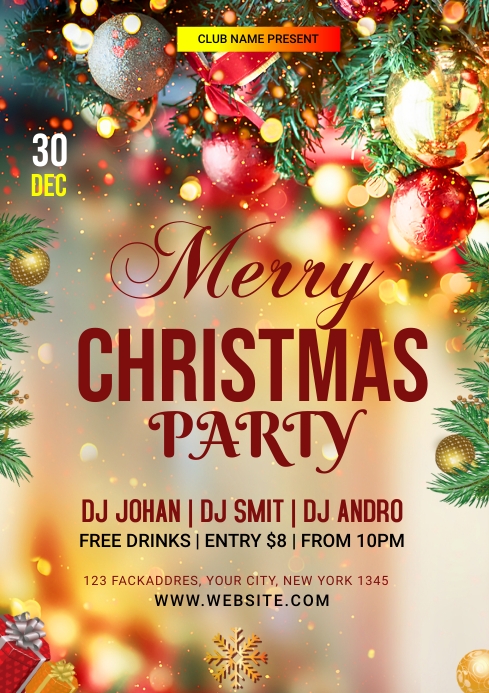 Christmas party A4 template